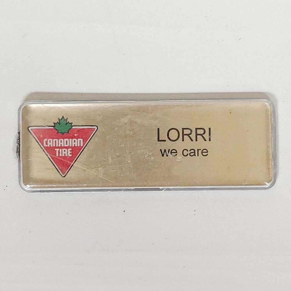 CANADIAN TIRE EMPLOYEE Name Badge Plastic